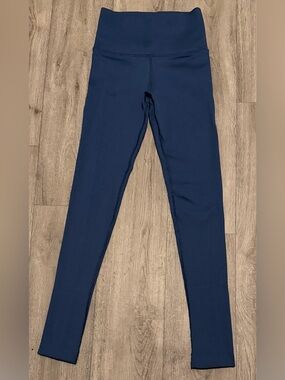 Athleta Women’s Size XXS Tight Ribbed High Rise Leggings Blue
